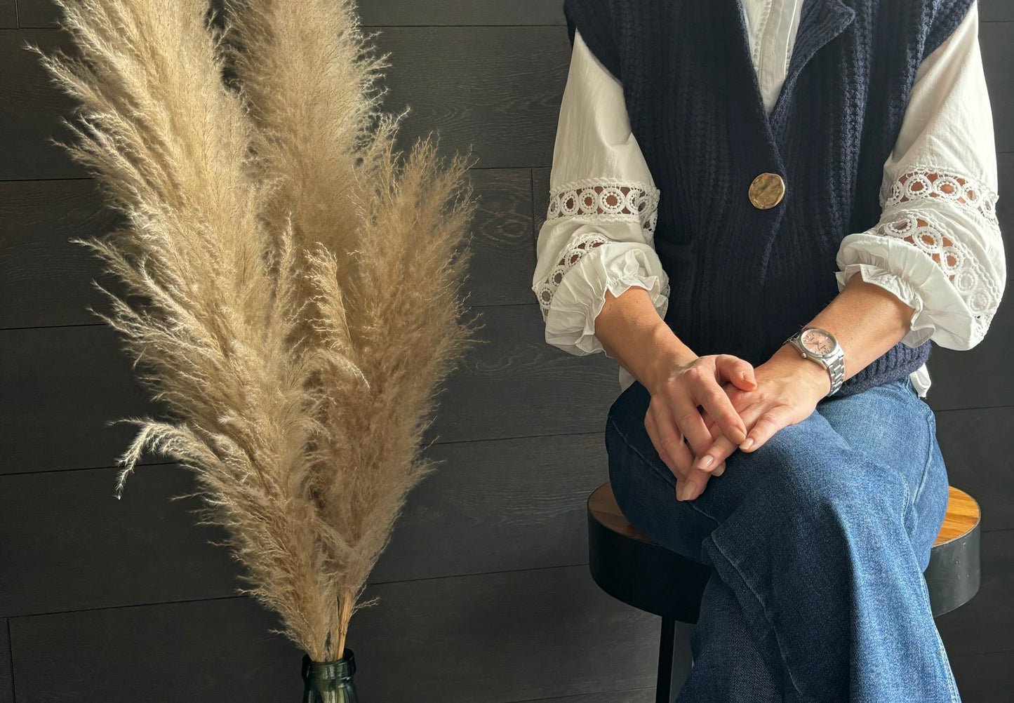 Debardeur met gouden knopen