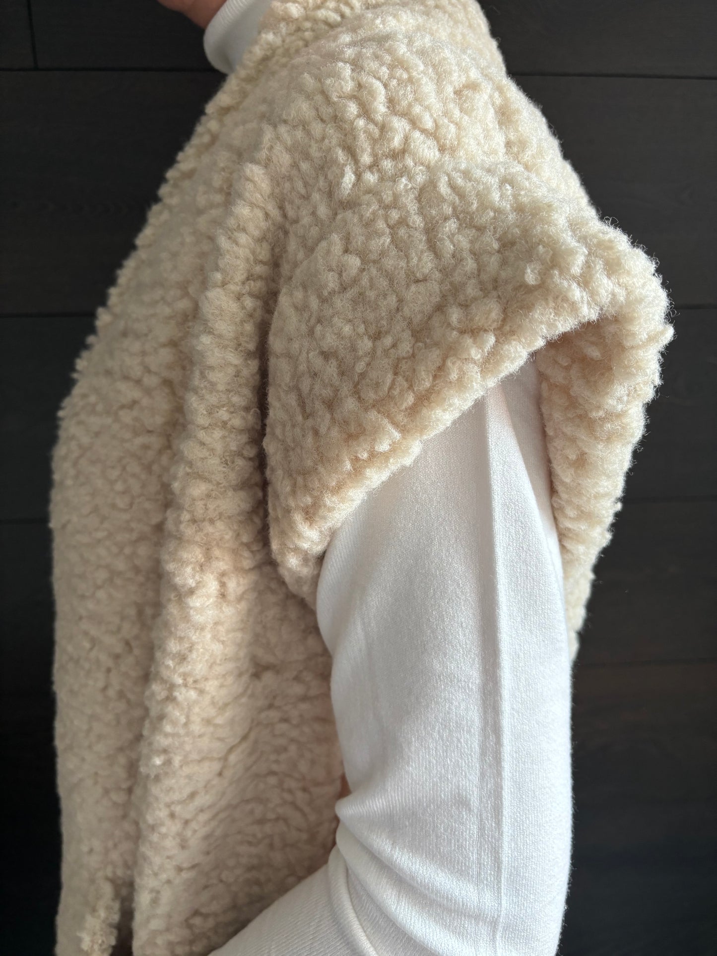 Lange teddy bodywarmer