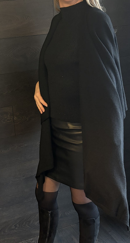 Poncho zwart