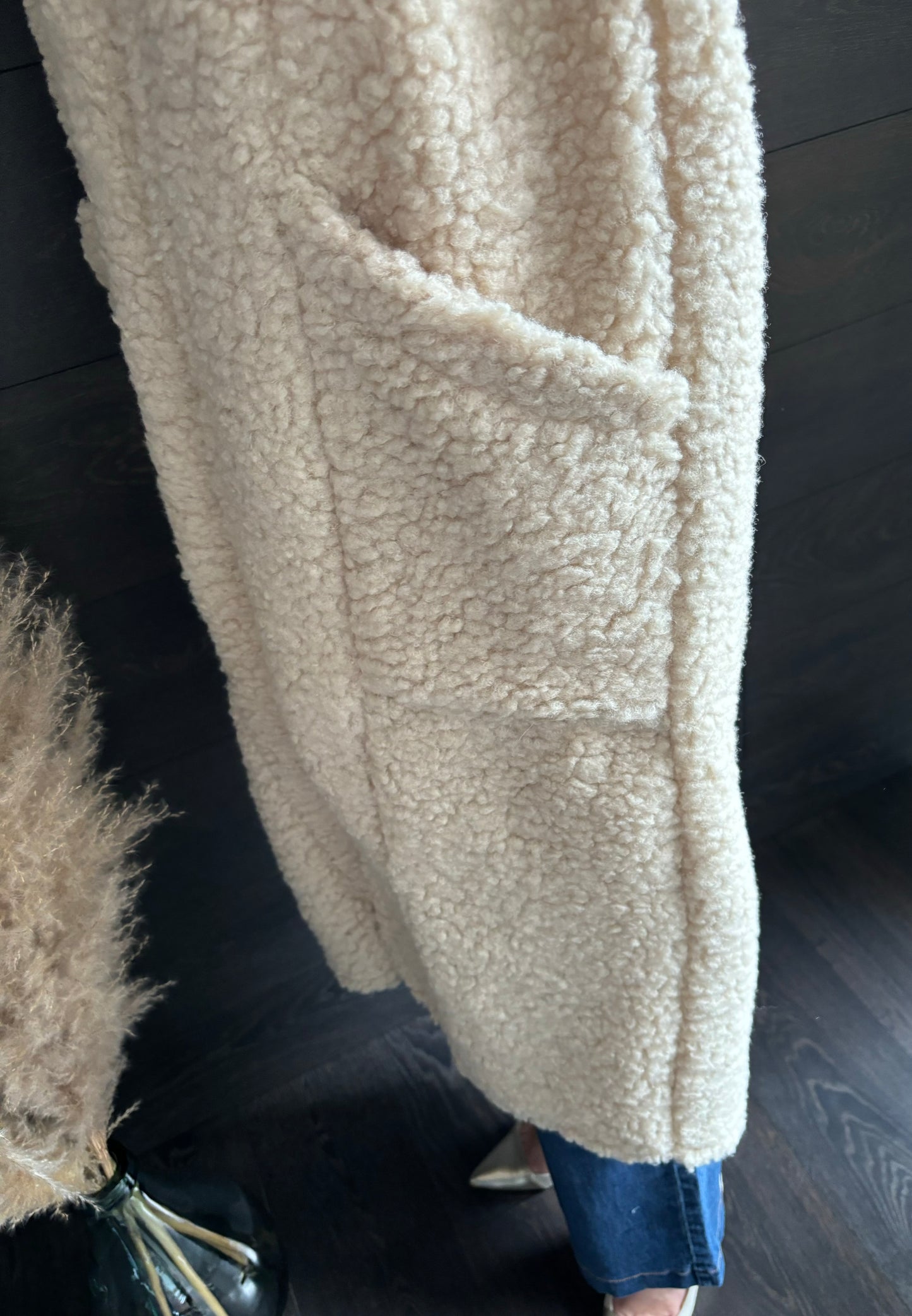 Lange teddy bodywarmer